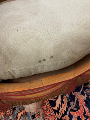 Lot 181 - A carved wooden settee