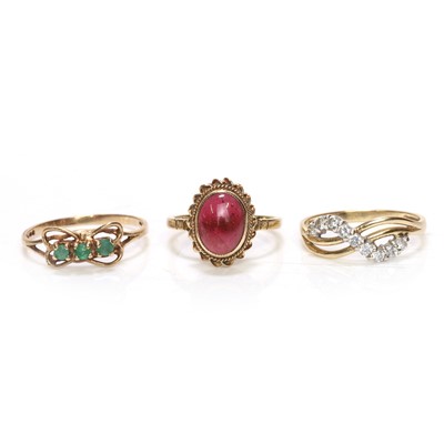Lot 222 - A group of gold jewellery