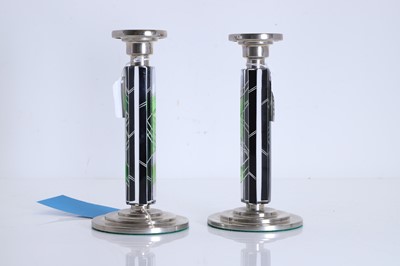 Lot 151 - A pair of Art Deco candlesticks