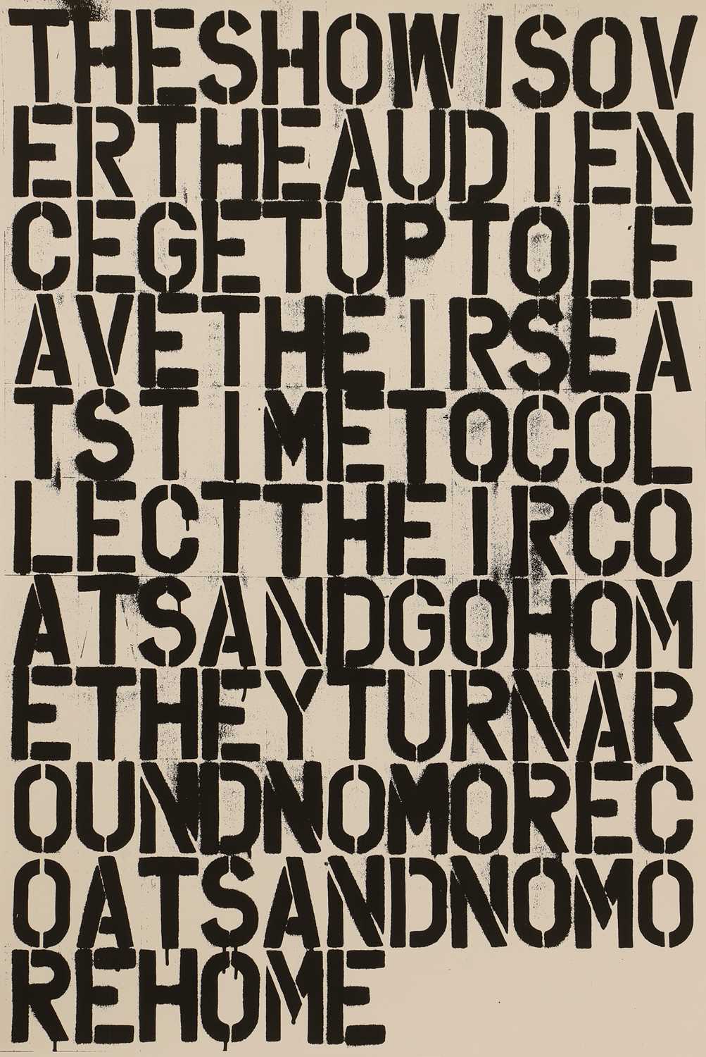 Lot 402 - Christopher Wool (American, b.1955)