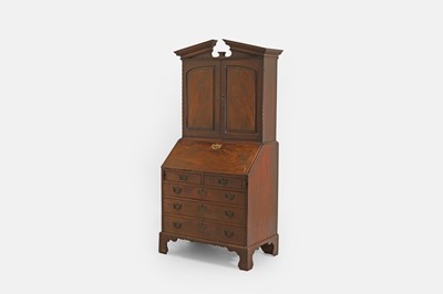 Lot 382 - A George II mahogany bureau cabinet