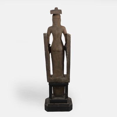 Lot 288 - A pre-Khmer carved sandstone figure of Vishnu