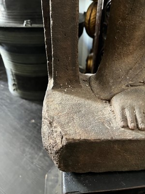 Lot 288 - A pre-Khmer carved sandstone figure of Vishnu