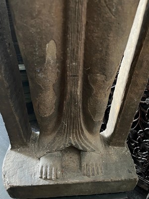 Lot 288 - A pre-Khmer carved sandstone figure of Vishnu