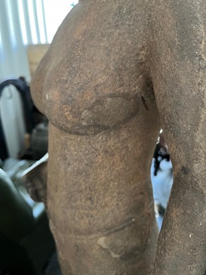 Lot 288 - A pre-Khmer carved sandstone figure of Vishnu