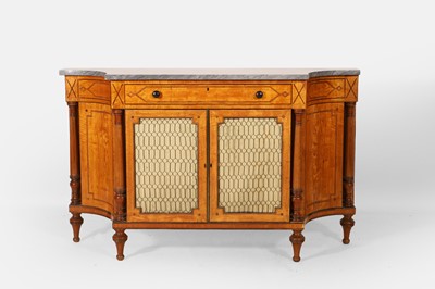 Lot 302 - A late George III satinwood pier cabinet