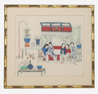 Lot 193 - A Chinese gouache painting