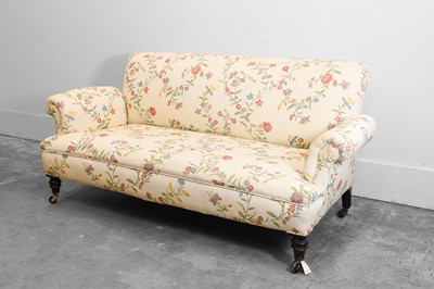 Lot 503 - A small upholstered country house sofa