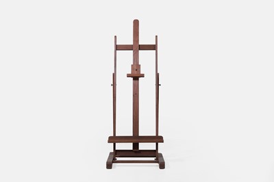 Lot 630 - An oak adjustable travel easel