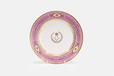 Lot 597 - A Napoleon I Sèvres porcelain cabinet plate