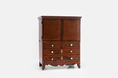 Lot 249 - A miniature mahogany cabinet-on-chest