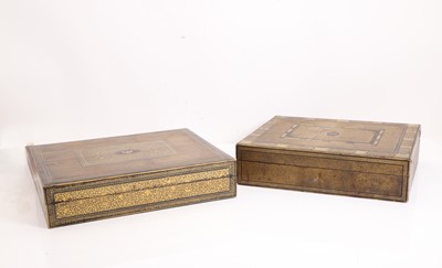 Lot 55 - Two Chinese export lacquered games boxes