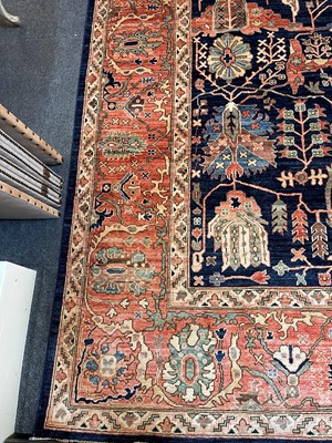 Lot 30 - A wool carpet of Persian Heriz design