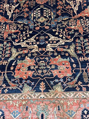 Lot 30 - A wool carpet of Persian Heriz design
