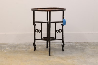 Lot 511 - A Chinese hardwood side table