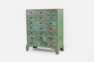 Lot 635 - A painted chest of drawers
