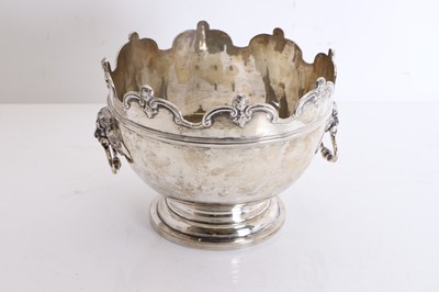 Lot 13 - A silver rose bowl