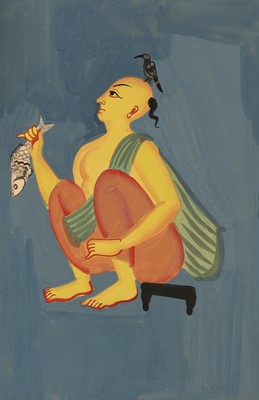 Lot 263 - An album of ten Indian Kalighat paintings of local tradesmen and women