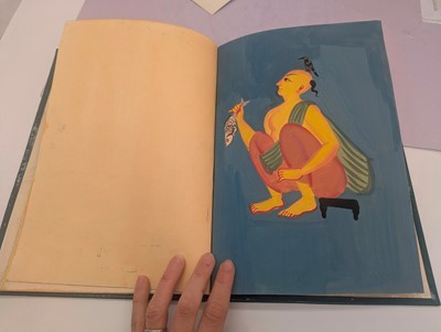 Lot 263 - An album of ten Indian Kalighat paintings of local tradesmen and women