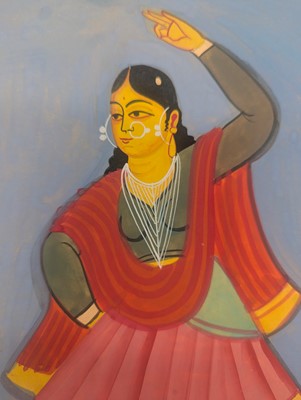Lot 263 - An album of ten Indian Kalighat paintings of local tradesmen and women