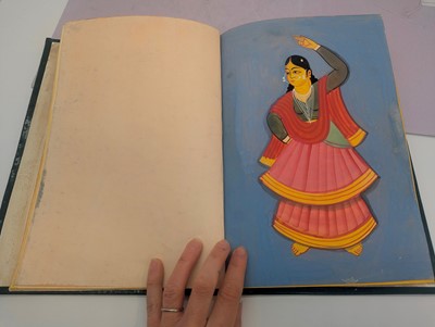 Lot 263 - An album of ten Indian Kalighat paintings of local tradesmen and women