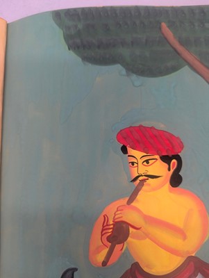 Lot 263 - An album of ten Indian Kalighat paintings of local tradesmen and women