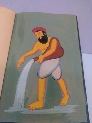 Lot 263 - An album of ten Indian Kalighat paintings of local tradesmen and women