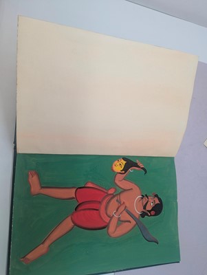 Lot 263 - An album of ten Indian Kalighat paintings of local tradesmen and women