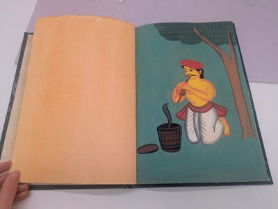 Lot 263 - An album of ten Indian Kalighat paintings of local tradesmen and women