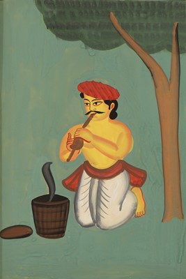 Lot 263 - An album of ten Indian Kalighat paintings of local tradesmen and women
