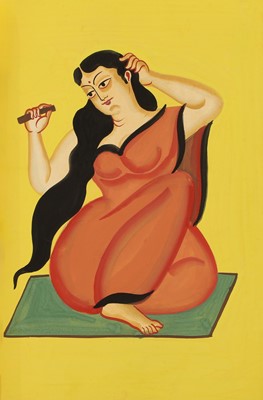 Lot 263 - An album of ten Indian Kalighat paintings of local tradesmen and women
