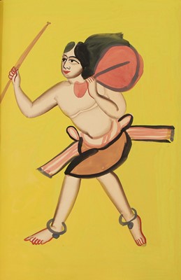 Lot 263 - An album of ten Indian Kalighat paintings of local tradesmen and women