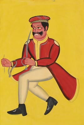 Lot 263 - An album of ten Indian Kalighat paintings of local tradesmen and women