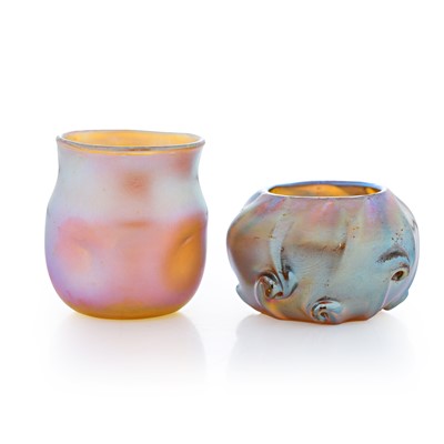 Lot 85 - A Tiffany Favrile miniature glass vase
