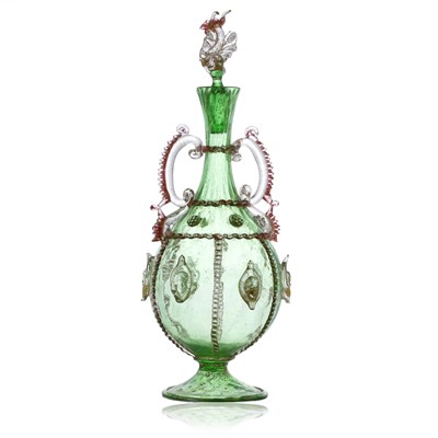 Lot 55 - A Salviati glass vase and stopper