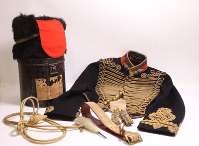 Lot 384 - A Royal Horse Artillery Captain's dress jacket and busby hat