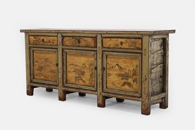 Lot 187 - A Chinese hardwood sideboard