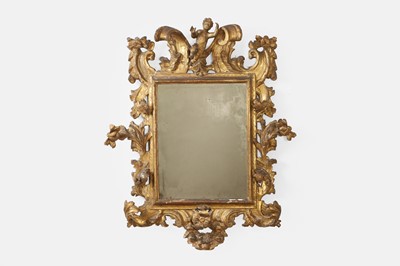 Lot 509 - A baroque giltwood mirror
