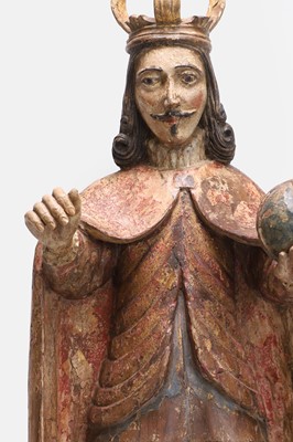 Lot 140 - A carved wooden bust of a nobleman or ecclesiastical figure