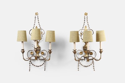 Lot 271 - A pair of gilt-metal George III-style wall lights