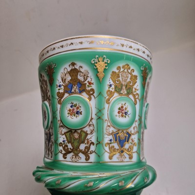 Lot 52 - A very large Biedermeier glass vase and cover