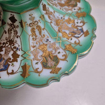 Lot 52 - A very large Biedermeier glass vase and cover