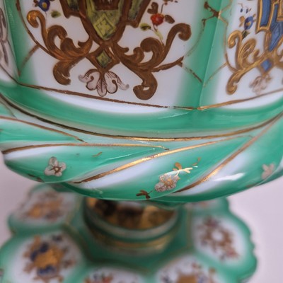 Lot 52 - A very large Biedermeier glass vase and cover