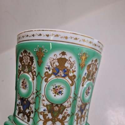 Lot 52 - A very large Biedermeier glass vase and cover