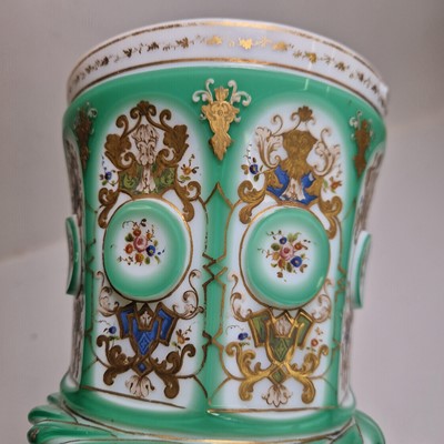 Lot 52 - A very large Biedermeier glass vase and cover