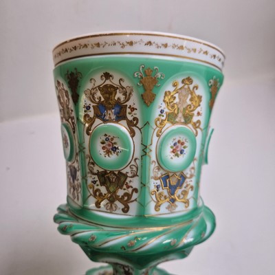 Lot 52 - A very large Biedermeier glass vase and cover