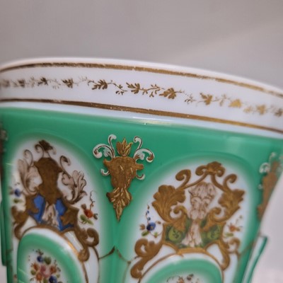 Lot 52 - A very large Biedermeier glass vase and cover