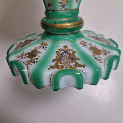 Lot 52 - A very large Biedermeier glass vase and cover