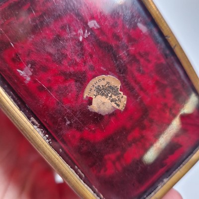 Lot 51 - An enamelled glass casket