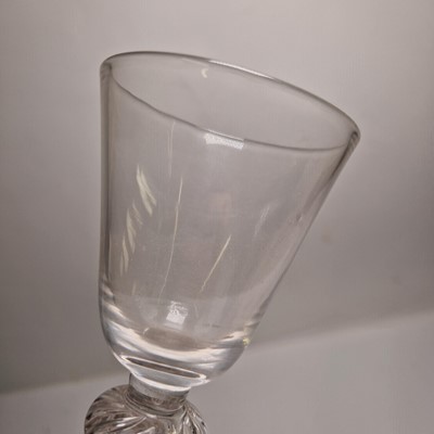 Lot 6 - Four air twist wine glasses